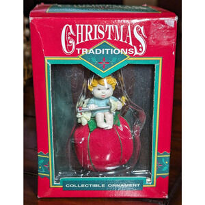 Lustre Fame LTD Collectible Ornament Christmas Collections Vintage 1992 Sewing